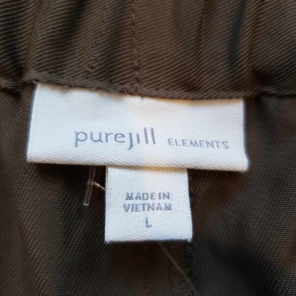 J Jill Elements Pants Womens Size Large L Shale Brown Gray Stretch Tencel New - Picture 5 of 9